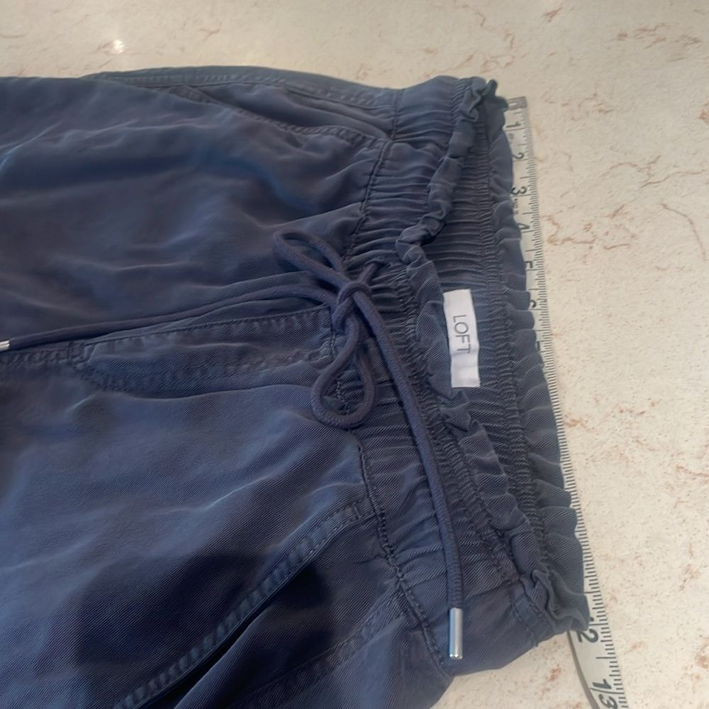 LOFT lyocell wide leg drawstring pants. - Picture 5 of 8
